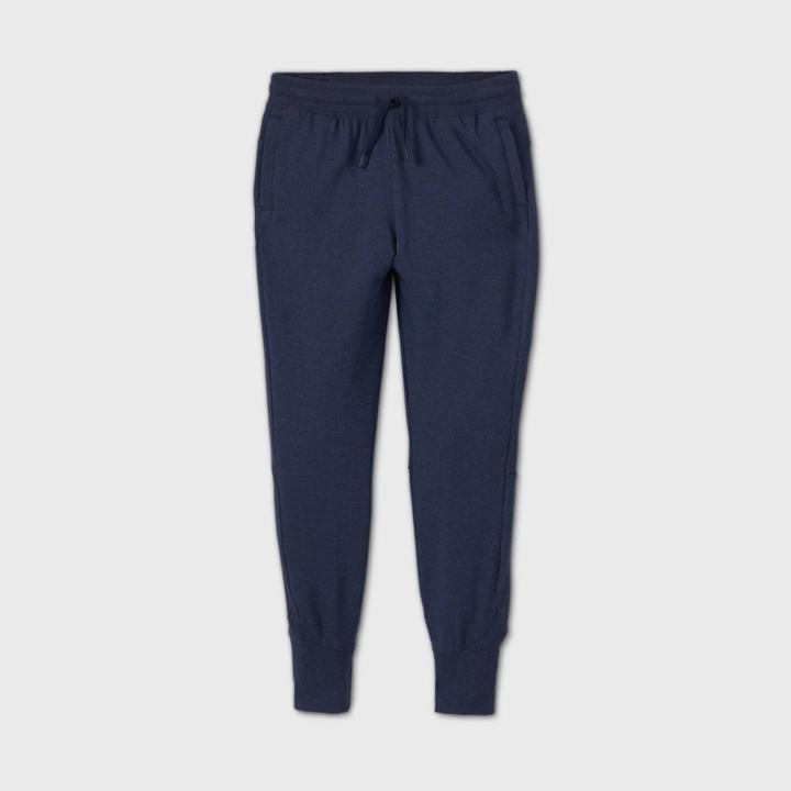 Girls' Soft French Terry Jogger Pants - All In Motion Navy Heather