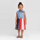 Toddler Girls' Disney Sleeveless Minnie Mouse Americana Tutu Dress - Blue