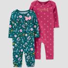 Baby Girls' 2pk Floral Jumpsuits - Just One You Made By Carter's