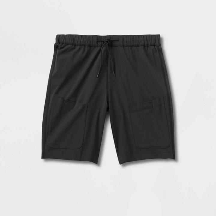 Men's 9.5 Regular Fit Adaptive Tech Chino Shorts - Goodfellow & Co Black