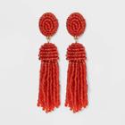 Sugarfix By Baublebar Polished Beaded Tassel Earrings - Red