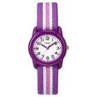 Kid's Timex Watch With Striped Strap - Purple Tw7c061009j, Girl's