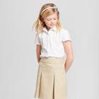 Girls' Short Sleeve Uniform Woven Blouses - Cat & Jack White