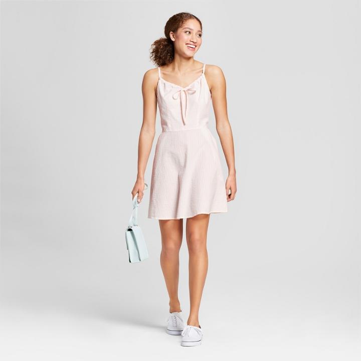 Women's Striped Sleeveless Seersucker Mini Dress - A New Day