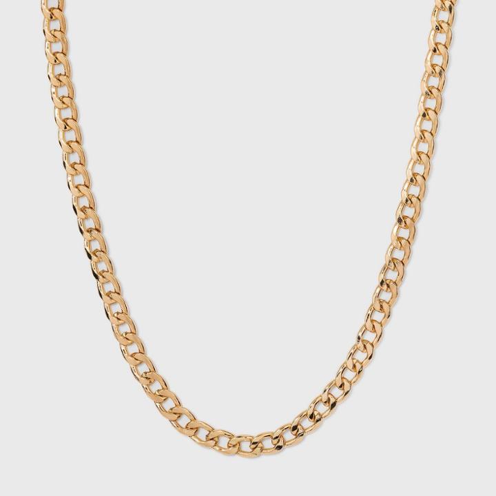Thin Curb Chain Necklace - A New Day Gold