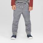 Toddler Boys' Reinforced Knee Jogger Fit Pull-on Pants - Cat & Jack Gray