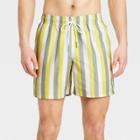 Men's Cabana Striped Swim Trunk - Goodfellow & Co Yellow