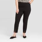 Women's Plus Size Mid-rise Ankle Length Pull-on Pants - Who What Wear Black 1x, Women's,