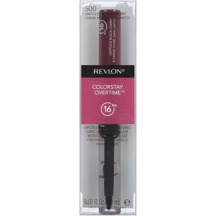 Revlon Colorstay Overtime Lipcolor Limitless Black Cherry, 046 Black Cherry