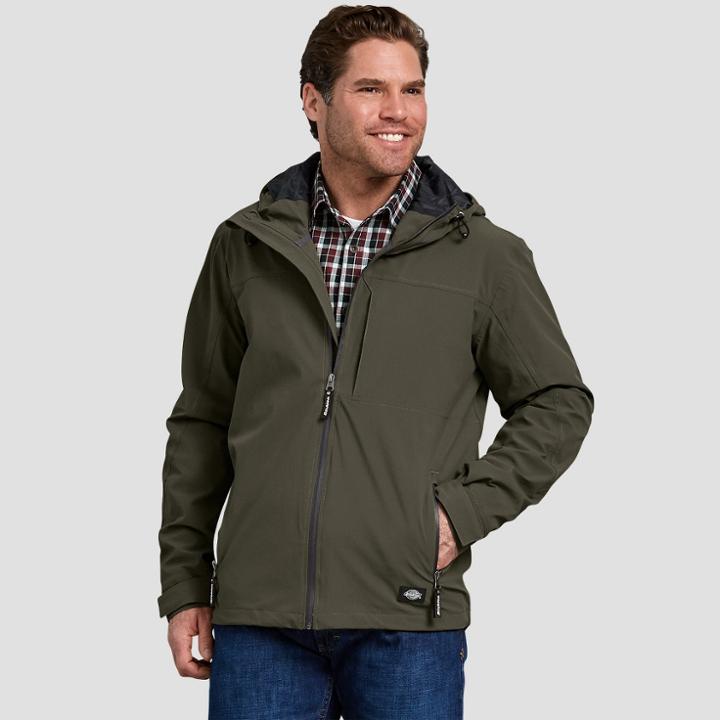 Dickies Men's Long Sleeve Softshell Jackets - Green