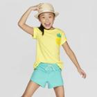 Girls' Short Sleeve Pineapple Pocket T-shirt - Cat & Jack Yellow