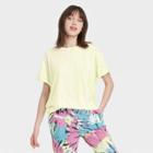 Women's Tie-dye Oversized Lounge T-shirt - Colsie Yellow