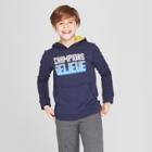 Boys' Champions Believe Graphic Tech Fleece Pullover Hoodie - C9 Champion Navy