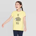 Girls' Short Sleeve Be You Graphic T-shirt - Cat & Jack Yellow