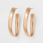 Twisted Oval Hoop Earrings - Universal Thread Gold