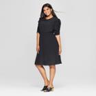 Women's Plus Size Smocked Waist Dress - Who What Wear Black 4x,