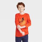 Boys' Long Sleeve Skateboard Graphic T-shirt - All In Motion Orange