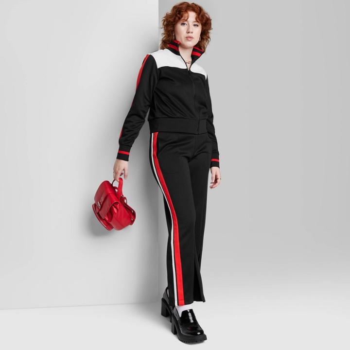 Women's Track Zip-up Jacket - Wild Fable Black