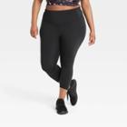 Women's Plus Size Sleek Run High-rise Capri Leggings - All In Motion Black