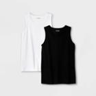 Boys' 2pk Tank Top - Cat & Jack Black/white