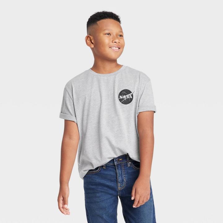 Boys' Nasa Space Diagram Short Sleeve Graphic T-shirt - Art Class Heather Gray
