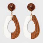 Target Wood Earrings - A New Day Brown