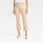 Women's Super-high Rise Slim Fit Cropped Kick Flare Pull-on Pants - A New Day Tan