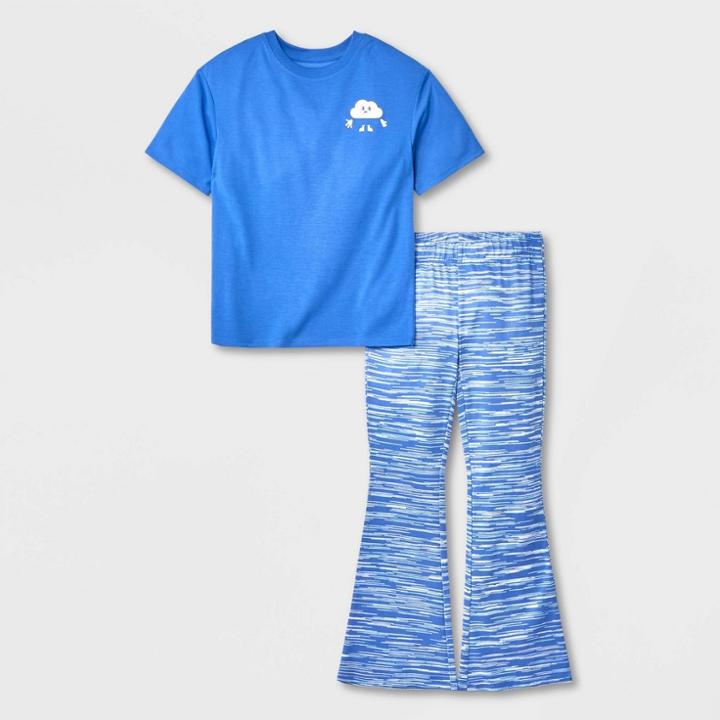 Girls' 2pc Pajama Set - Art Class Blue