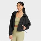 Women's Full-zip Windbreaker Jacket - All In Motion Black