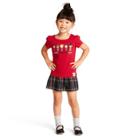 Petitetoddler Girls' Short Sleeve Crewneck Graphic T-shirt - Harajuku Mini For Target Red