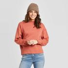 Women's Mock Turtleneck Pullover Sweatshirt - Universal Thread Brown Xs, Women's, Terracotta