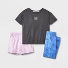 Girls' 3pc Pajama Set - Cat & Jack Black/blue/purple