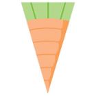 Creative Converting 20ct Carrot Shaped Easter Treat Bags,