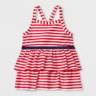 Toddler Girls' Adaptive Stripe Tankini Swim Top - Cat & Jack Red 3t, Girl's,
