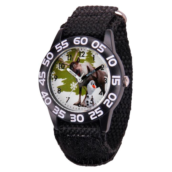 Kid's Disney Frozen Olaf Plastic Watch - Black, Men's,