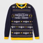 30 Watt Women's Keep Your Friends Close & Your Family Kosher Sweater - Norther Pole (juniors') Blue L,