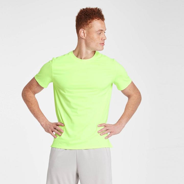 Men's Short Sleeve Performance T-shirt - All In Motion Bright Lemon S, Men's, Size: Small, Bright Yellow