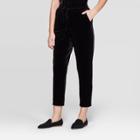 Women's Relaxed Fit High-rise Velour Jogger Pants - A New Day Black