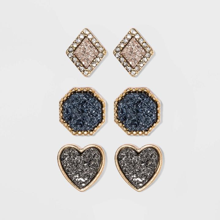 Sugarfix By Baublebar Graphic Resin Stud Earrings, Women's,