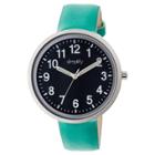 Simplify The 2600 Women's Leather Strap Watch - Turquoise