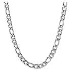 West Coast Jewelry Men's Stainless Steel Figaro Chain Necklace (4.5mm) - Silver (30),