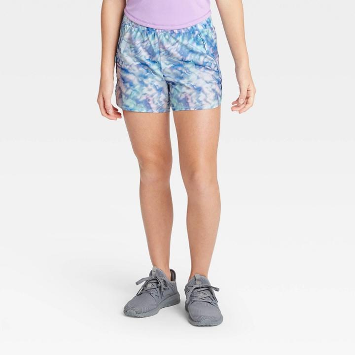 Girls' Run Shorts - All In Motion Aqua Xs, Girl's, Blue