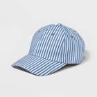 Women's Striped Baseball Hat - Universal Thread Blue