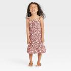 Toddler Girls' Floral Ruffle Sleeve Dress - Cat & Jack