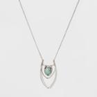 Multi Row Marquis Shape Pendant With Large Center Stone Necklace - Universal Thread
