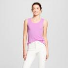 Women's Loose Fit Scoop Neck Tank - A New Day Purple