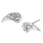 Target Sterling Silver Crystal Wings Stud Earrings -