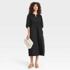 Women's Balloon Long Sleeve Dress - Universal Thread Black