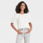 Women's Puff Short Sleeve Blouse - Universal Thread White