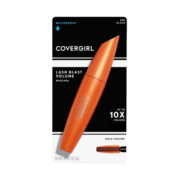 Covergirl Lashblast Volume Waterproof Mascara 830 Black .44 Fl Oz, Waterproof Black